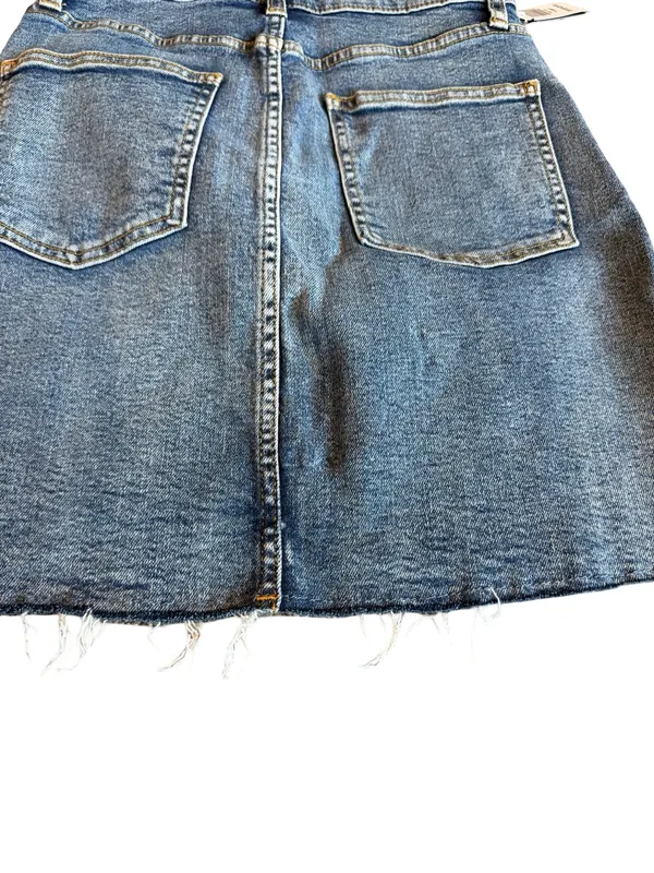 Wilfred Free Aritzia Denim Skirt Tanit Medium Wash Raw Hem Casual Size 6 NWT - Image 10