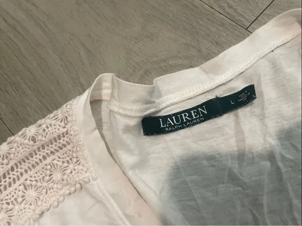 Ralph Lauren Henley with Lace Shoulder Detail - Image 2