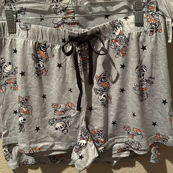 NWT Disney Halloween Mickey & Minnie Mouse Mummy Sleep Short Set sz M - Image 3