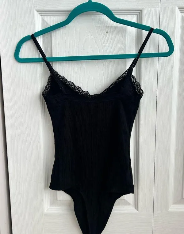 American Eagle Outfitters Black Fitted Bustier Bodysuit - Image 3