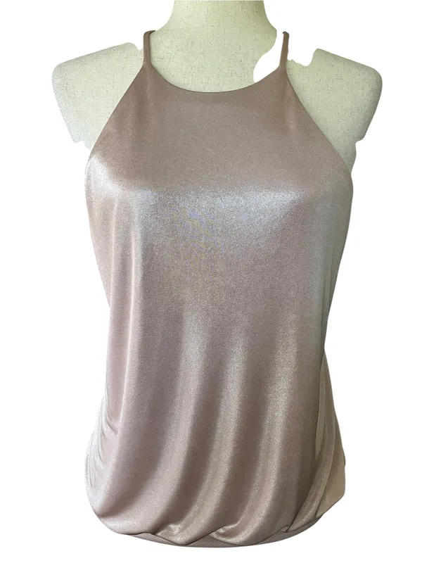 Express Cami Shine Tank features a shimmer finish. - Image 10