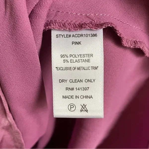 Astr Trista Satin Chain Link Strap Mini Dress Pink Size XS Barbie Party Ruched - Image 8