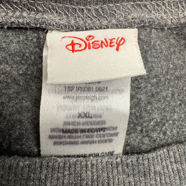 Disney Mickey Mouse Christmas‎ Holiday Sweatshirt Adult XXL Gray Long Sleeve - Image 3