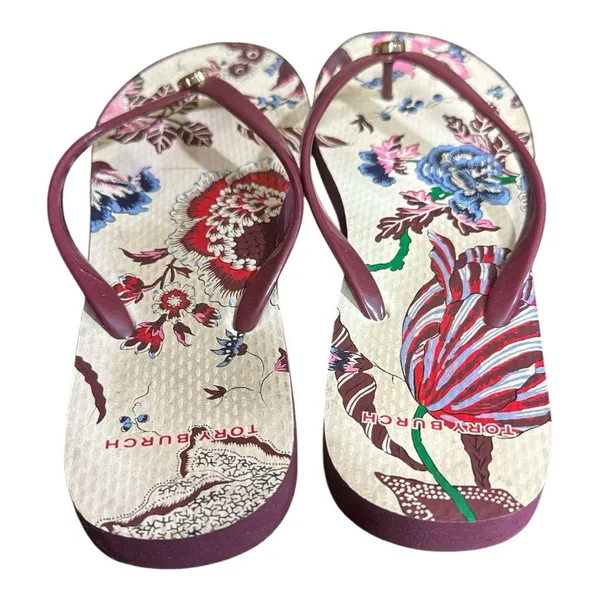 Tory Burch Thin Platform Printed Sandals in New Claret - Image 5
