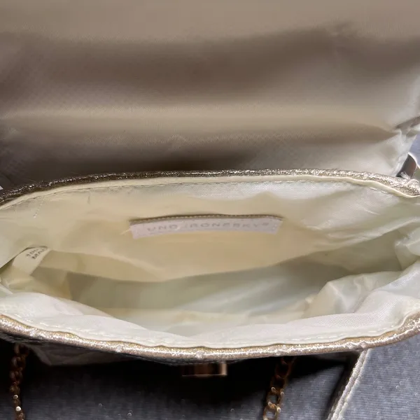UNDER ONESKY Luxe Glitter Bow‎ Crossbody Bag Gold Chain Kids Girls Evening - Image 7