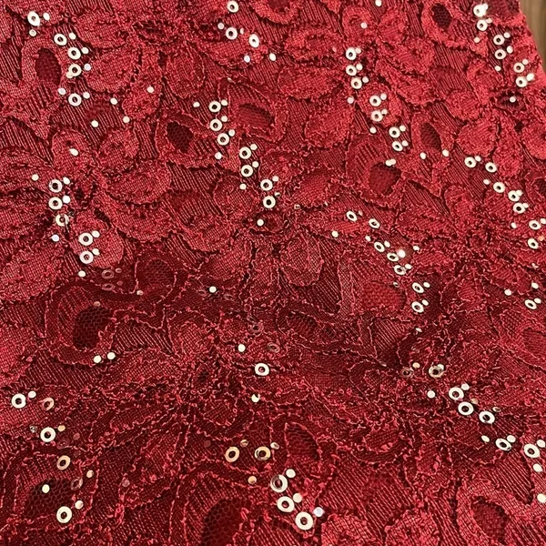 Ruby Rox‎ Red Lace Sequin Long Sleeve Dress New with Tags Large - Image 2