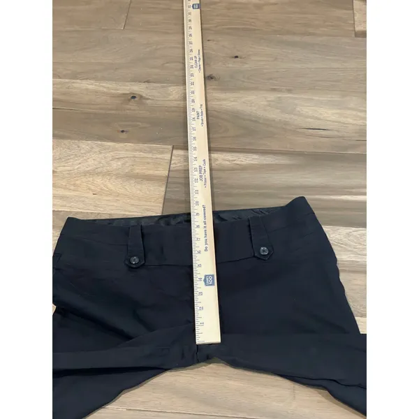 Guess Straight‑Leg Cropped Pants Size "29 Black Cotton Modern Fit - Image 4