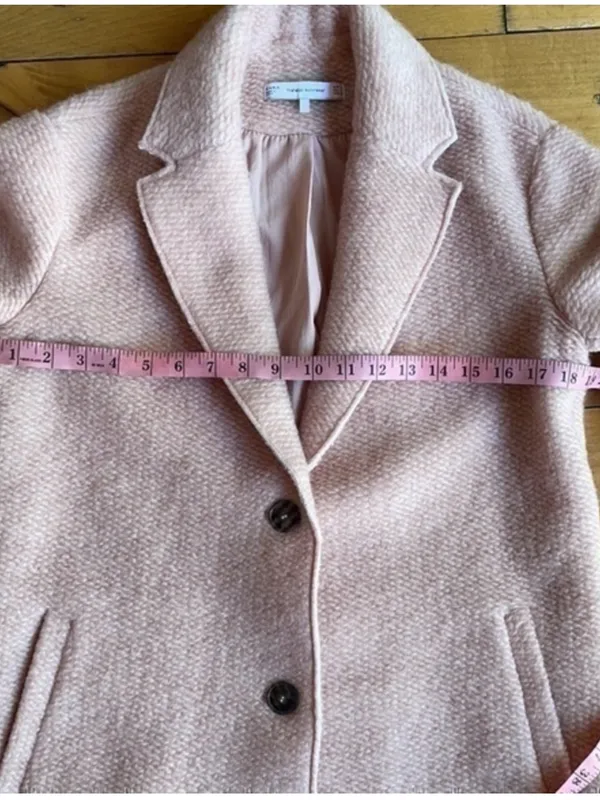 Zara Blush Pink Single-Breasted Wool-Blend Coat - Image 4