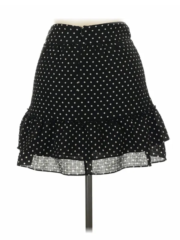 Sézane Carolina black polka-dot print mini skirt - Image 3