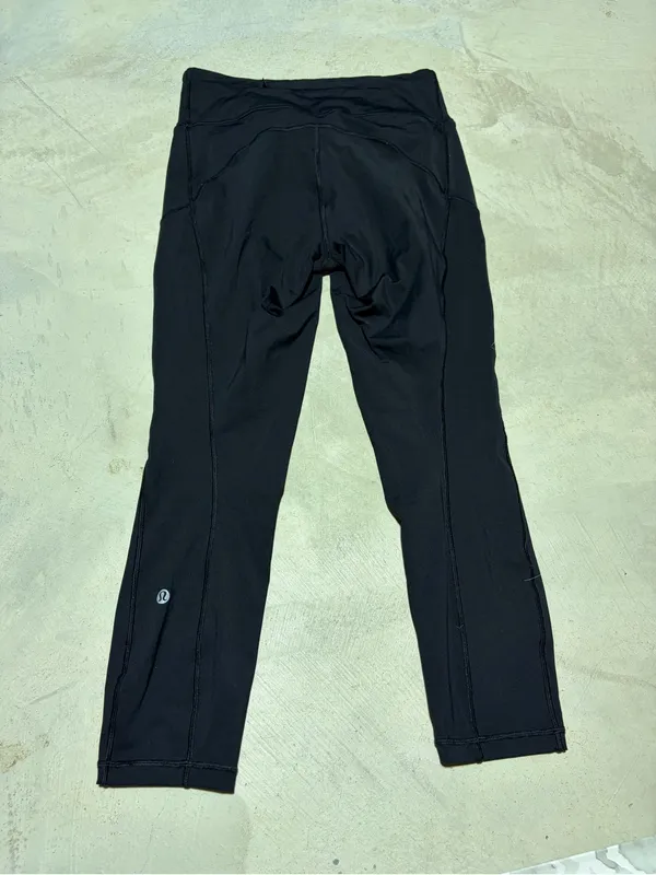 Lululemon Black final lap crop Athletic Leggings 8 - Image 9