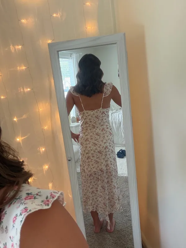 Kirious Dainty Floral Cowl Neck Midi Sundress - Image 2