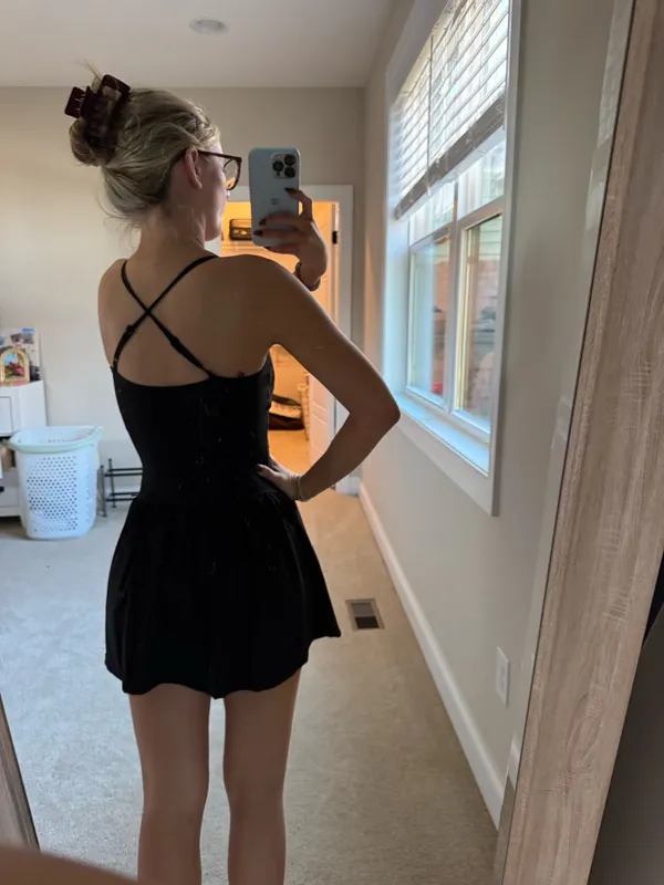 Athletic Black Mini Dress Romper Size XS - Image 2