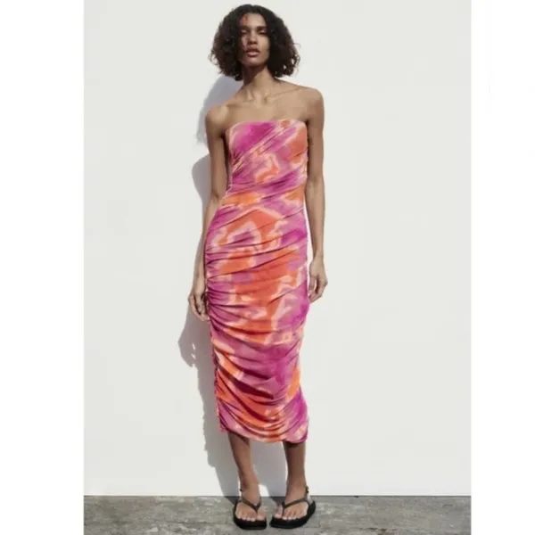Zara‎ Print Dress With Tulle - Image 9