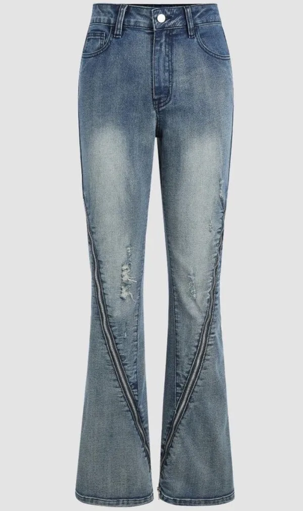 Cider High Waist Zipper Jeans - Image 7