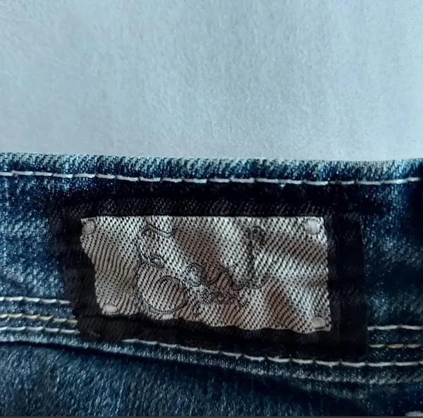 Earl Jean Denim Skirt 10 Festival Boho Western Cowgirl Rodeo Punk Grunge Emo Y2K - Image 4
