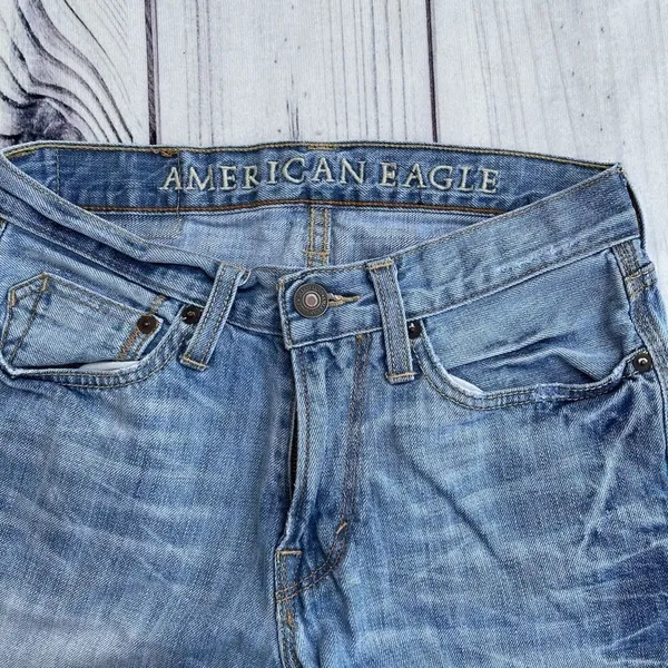 ‎American Eagle Blue Jean Cutoff Distressed 26 - Image 4