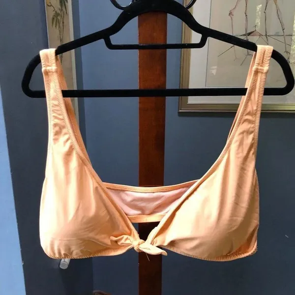 J.Crew Light Orange Tie Front High Waisted Bikini Set Plus Size 3X - Image 3