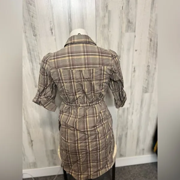 Plaid dress Brown Size 6 - Image 4