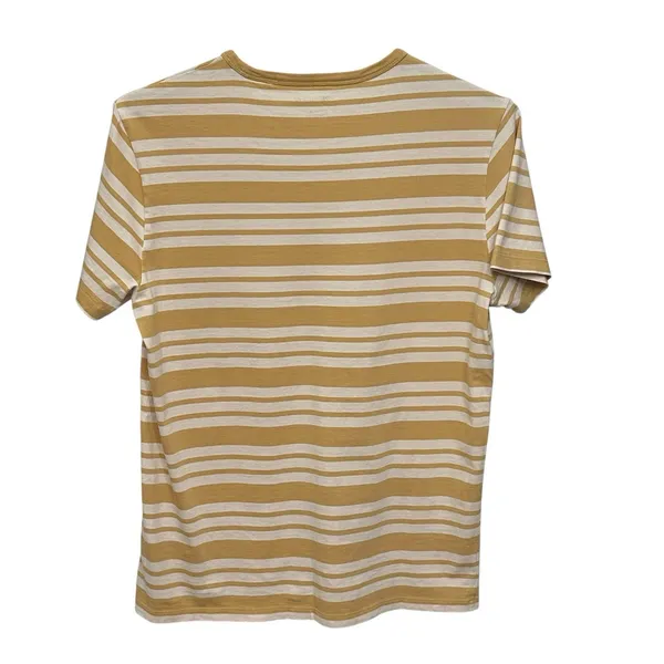 Madewell Allday Stripe Crewneck T-Shirt Autumn Gold Women's Size Medium - Image 5