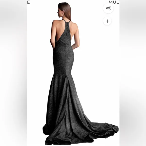 Jovani Halter Neck Formal Dress - Image 2