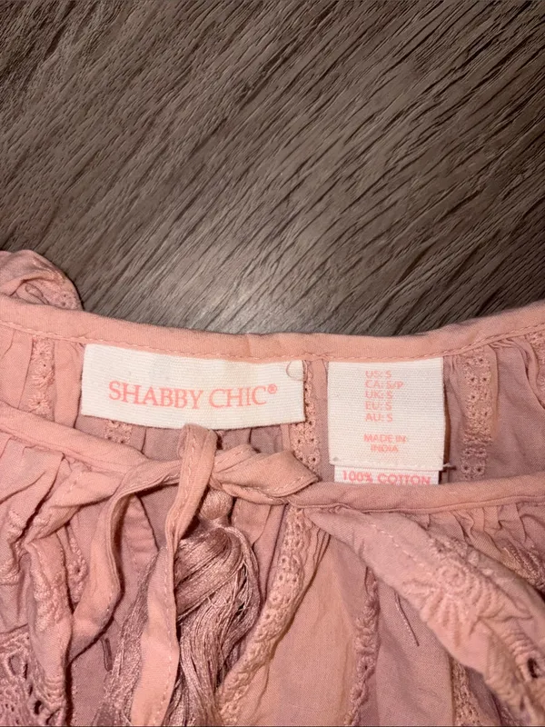 Shabby Chic Pink Eyelet Lace Pajama Set - Image 4
