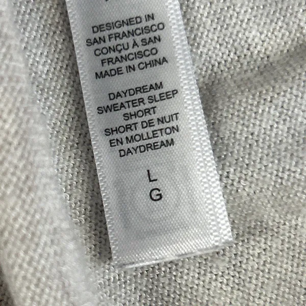 Athleta Daydream Sweater Sleep Shorts Womens Large Wool Blend Cream 985737 - Image 3