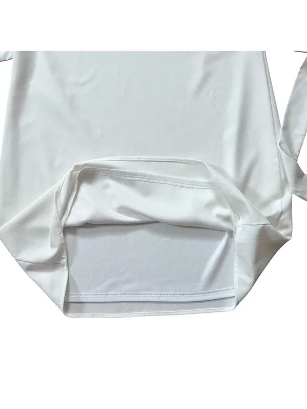 Lulus Last Love Song White Tie-Waist Short Dress Juniors Size Large - Image 8