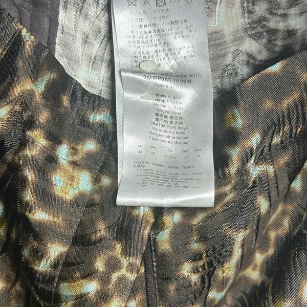 GIORGIO ARMANI Silk Blend Leopard Dress Pants - Image 7
