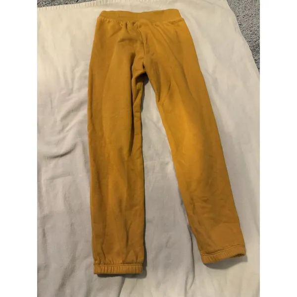 Gap Kids Solid Logo Sweatpants Lounge Mustard Yellow Girls Sz XL 12 Lounge - Image 5