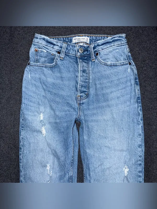 Abercrombie & Fitch Jeans The Dad High Rise Curve Love Distressed Women’s 25 / 0 - Image 3