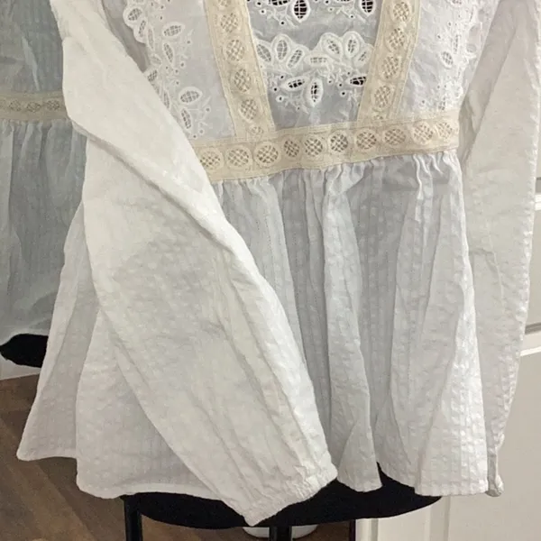 Altar’d State White Eyelet Lace Blouse - Image 2
