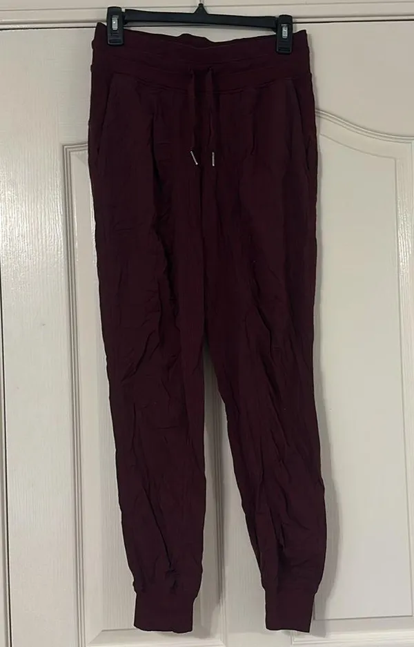 Lululemon Athletica Maroon Joggers - Image 2