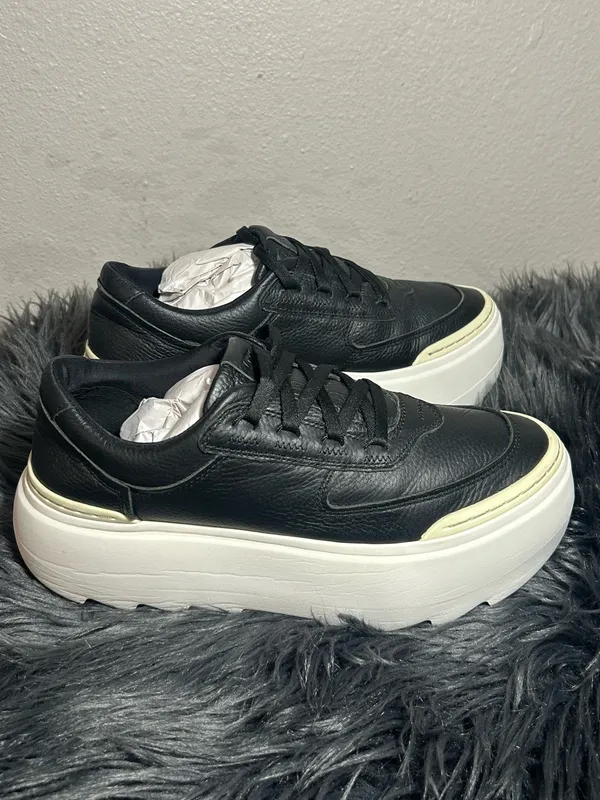 UGG MARIN MEGA TRAINERS PLATFORM LEATHER SNEAKERS SHOES BLACK Sneaker Sz 8.5 - Image 5