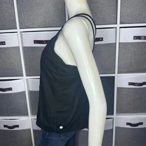 ZELLA Jewel Strappy Back Workout Tank Built In Bra Size Medium - Image 9