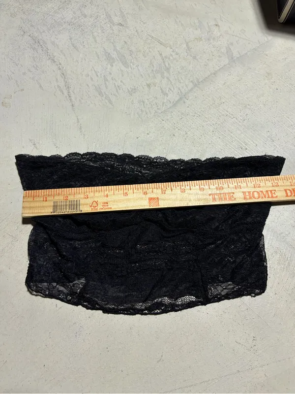 Intimately free people Black Lace strapless bralette medium - Image 5