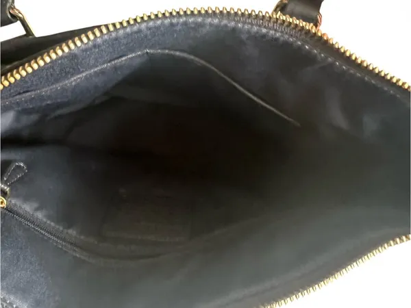 COACH Morgan Luxury Navy Pebbled Leather Satchel Shoulder Bag #F35185 - Image 8