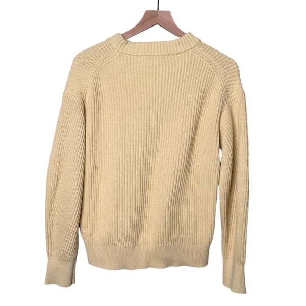 Everlane Organic Cotton Pullover Crewneck Sweater Butter Yellow Women’s Small - Image 2