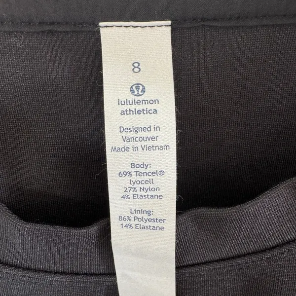 Lululemon On Track Crew Sweatshirt Size 8 Black Pullover Athleisure Sporty - Image 12
