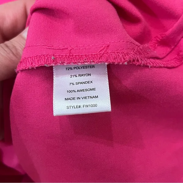 Figs Womens Catarina One Pocket Scrub Top Size XXS Hot Pink - Image 3