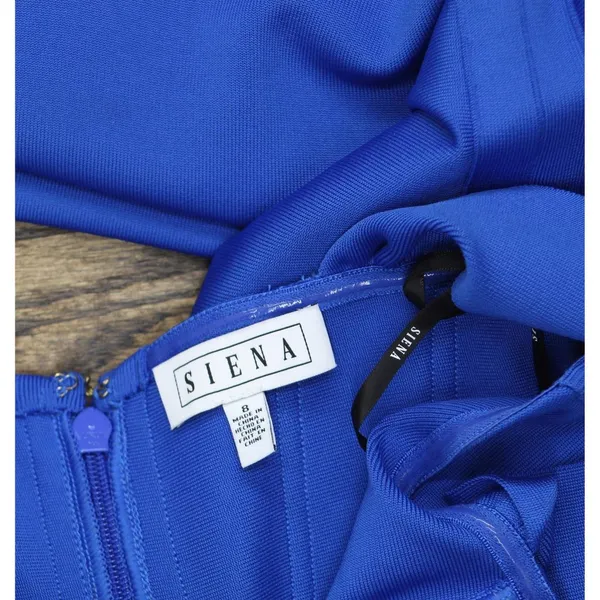 Siena Womens Square-Neck Sleeveless Dress SASR1056 Sapphire Blue 8 - Image 4