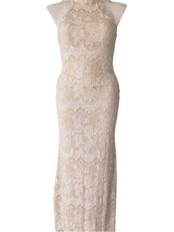 Bohemian Chic Ivory Lace Maxi Dress - Image 6