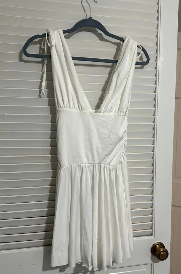 Princess Polly White Tie Mini Dress - Image 2
