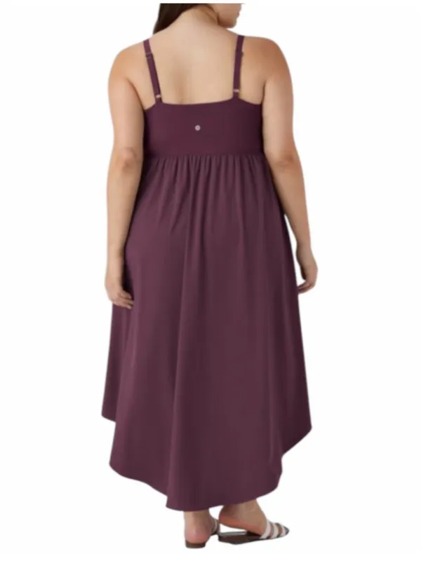 2X Halara Breezeful Asymmetric Crossover Hem 2-Piece Flowy Midi Quick Dry Dress - Image 2