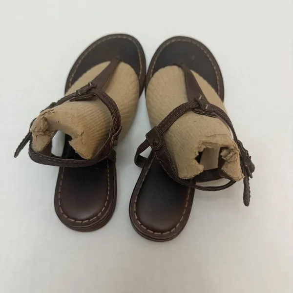 Frye Leather Thong Sandals Shoes Womens Size 6 Brown Buckle Adjustable Strap - Image 3