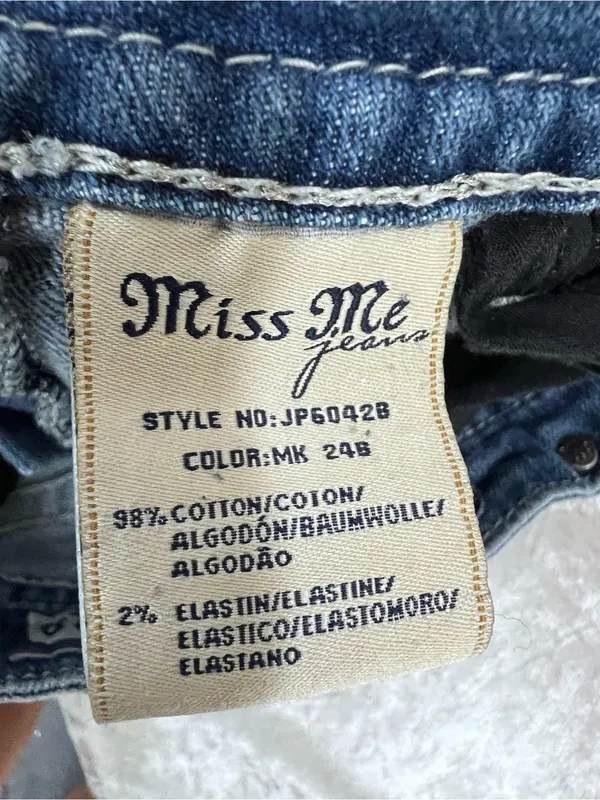 Miss Me bootcut Star-Embellished Jeans Designer Americana 4th of July size 28 - Image 7