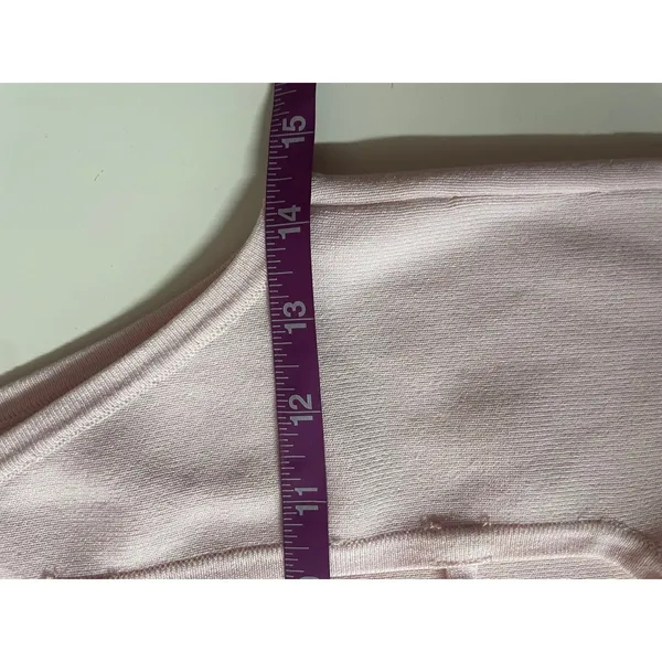 Zara Light Pink Square Neckline Tie Back Top Size L (See Description) - Image 6