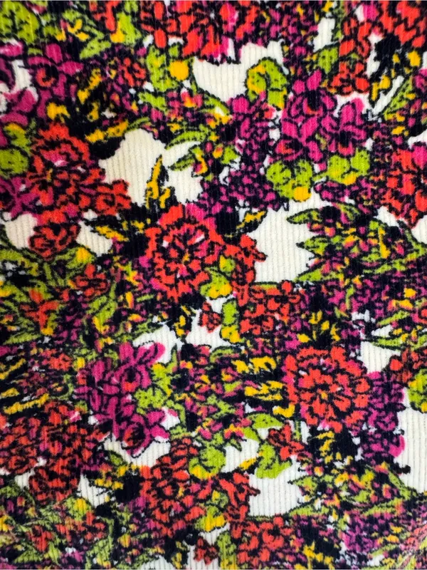 Free People High Waisted Sunchaser Floral Corduroy Pant Size 28 - Image 9