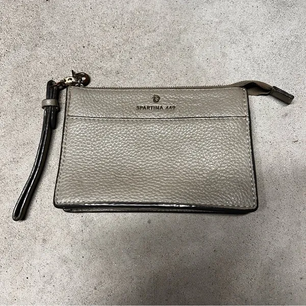 Siren Sophie Wristlet Taupe by Spartina 449 Leather Zip - Image 2