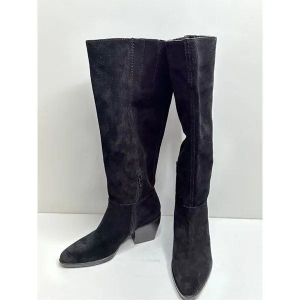Naturalizer Fae Women Size‎ 5 Suede Black High Knee Heeled Boots - Image 5