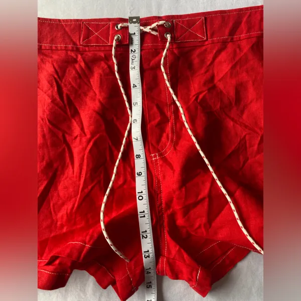 55% Linen‎ 45% Rayon Plus Size Wild Fable Red Woman Shorts Size XXL - Image 3